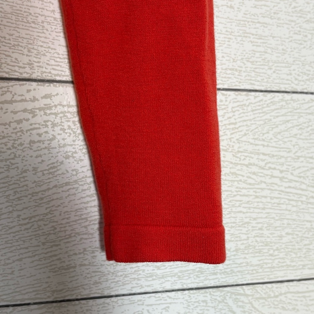 J. McLaughlin Halsey Open-Front Cotton Cardigan | Tomato Red | Size XS - Picture 10 of 11